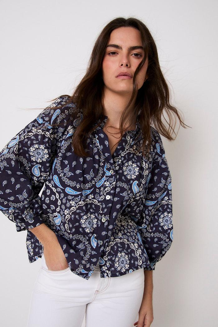 sophie and lucie BLUSA VENICE BANDANA AZUL Rebajas de fábrica
