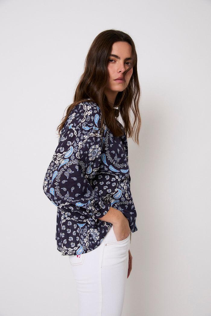 sophie and lucie BLUSA VENICE BANDANA AZUL Rebajas de fábrica