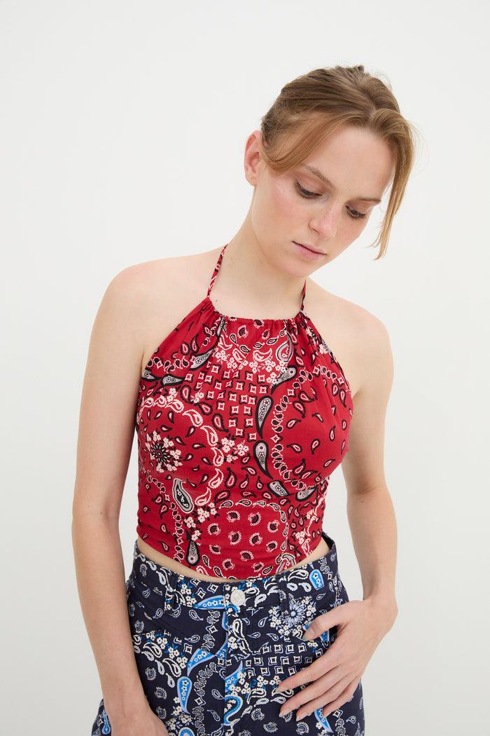 sophie and lucie TOP CINDY BANDANA ROJO Descuento