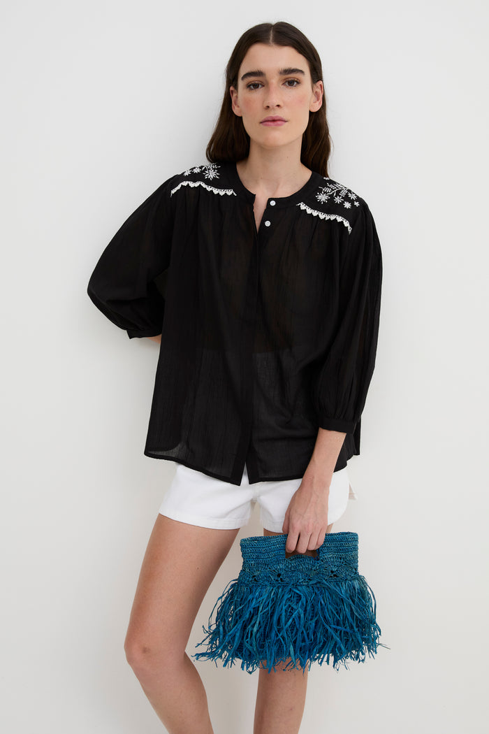 sophie and lucie BLUSA MUMBAI POPELIN NEGRO Últimos 2 días