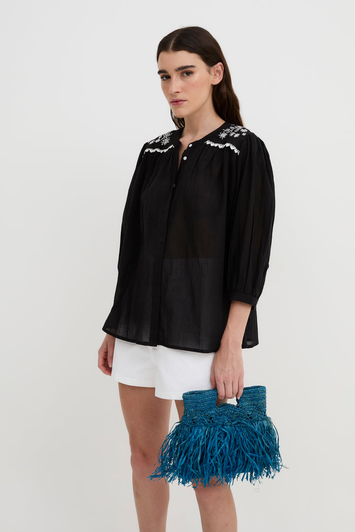 sophie and lucie BLUSA MUMBAI POPELIN NEGRO Últimos 2 días