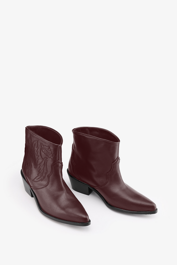 sophie and lucie BOTÍN TEXAS BURDEOS Oferta exclusiva