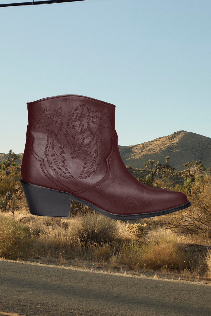 sophie and lucie BOTÍN TEXAS BURDEOS Oferta exclusiva