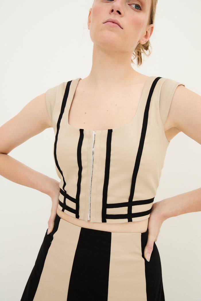 sophie and lucie CUERPO CINTAS ALGODÓN BEIGE Ofertas de temporada