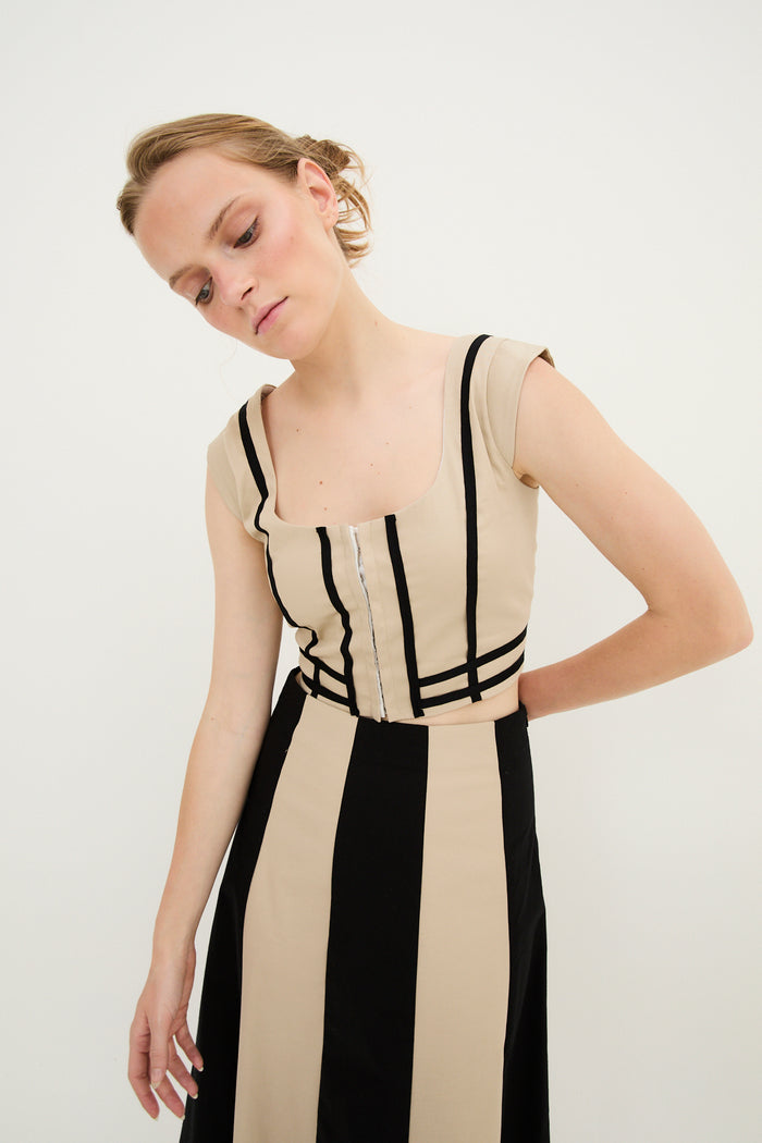 sophie and lucie CUERPO CINTAS ALGODÓN BEIGE Ofertas de temporada