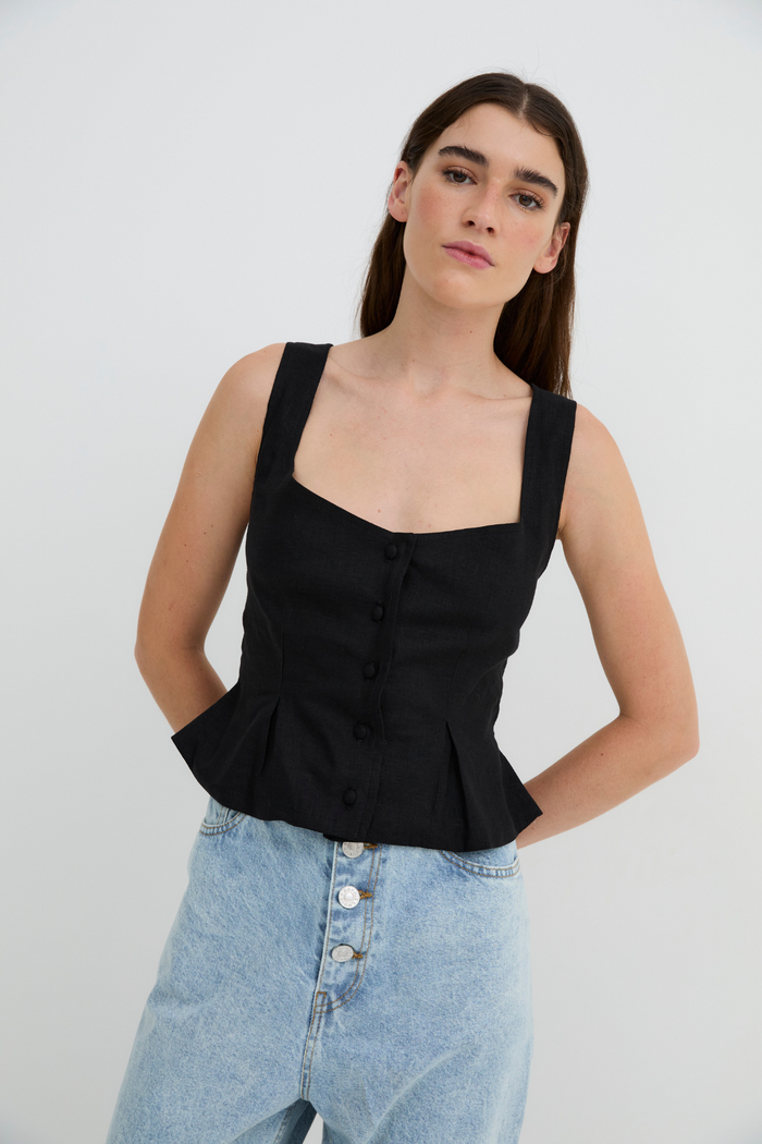 sophie and lucie TOP BORA HILO NEGRO Ofertas especiales