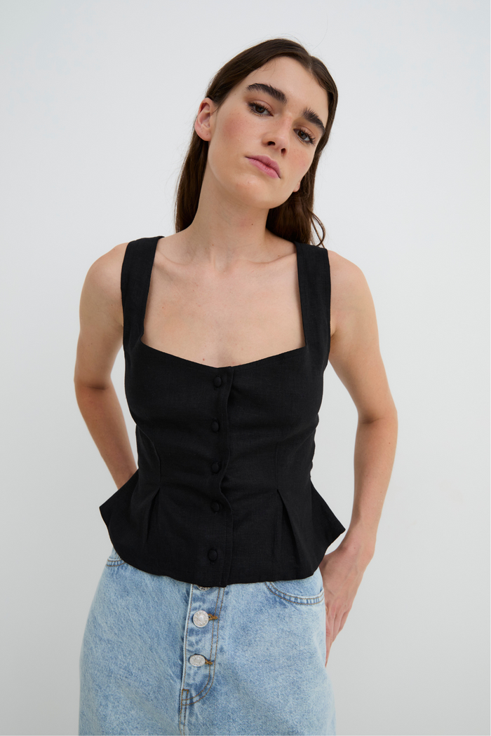 sophie and lucie TOP BORA HILO NEGRO Ofertas especiales