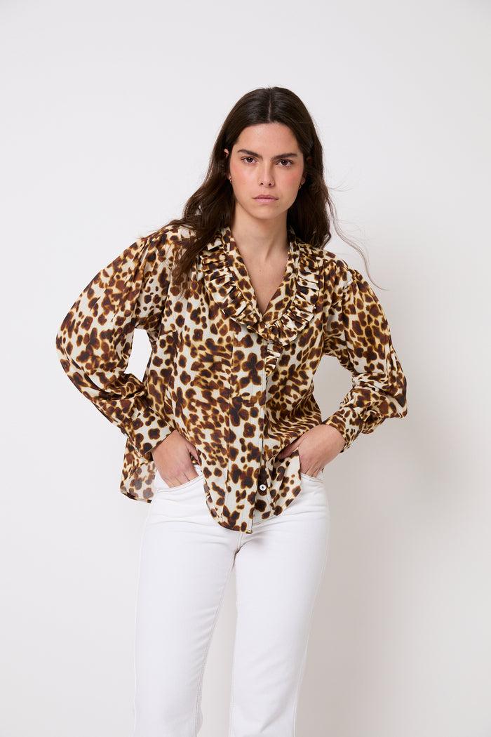 sophie and lucie BLUSA MARIBEL MANCHA MARRÓN Precio ultrabajo