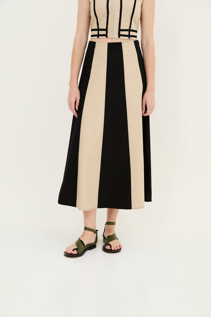 sophie and lucie FALDA CINTAS ALGODÓN BEIGE Rebajas de fábrica