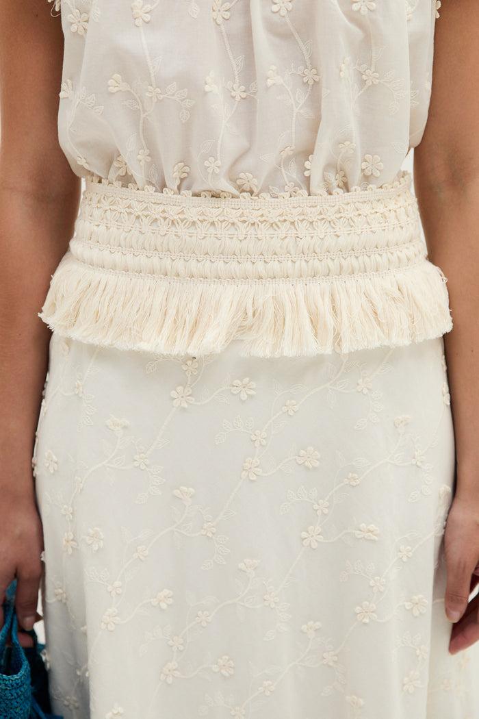 sophie and lucie FALDA FLECOS FLOR CRUDO Descuento
