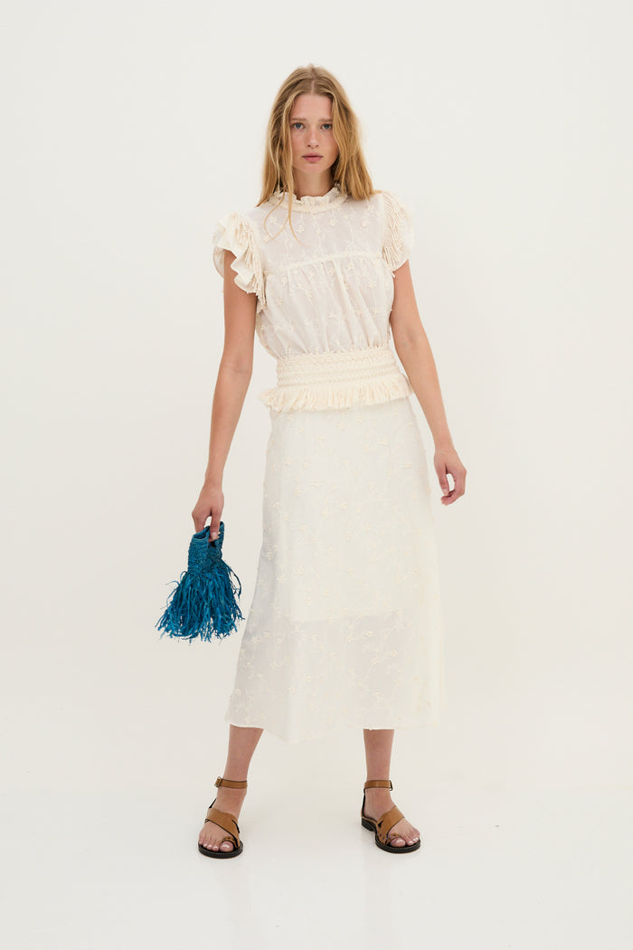 sophie and lucie FALDA FLECOS FLOR CRUDO Descuento