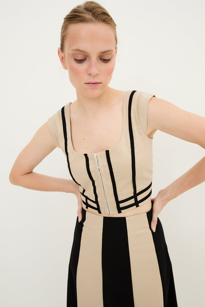 sophie and lucie TOTAL LOOK CINTAS ALGODÓN BEIGE Oferta exclusiva