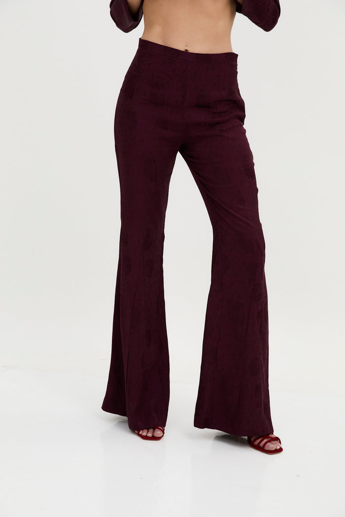 sophie and lucie PANTALÓN SIRIN JCQ RETRO BURGUNDY Descuento por venta flash