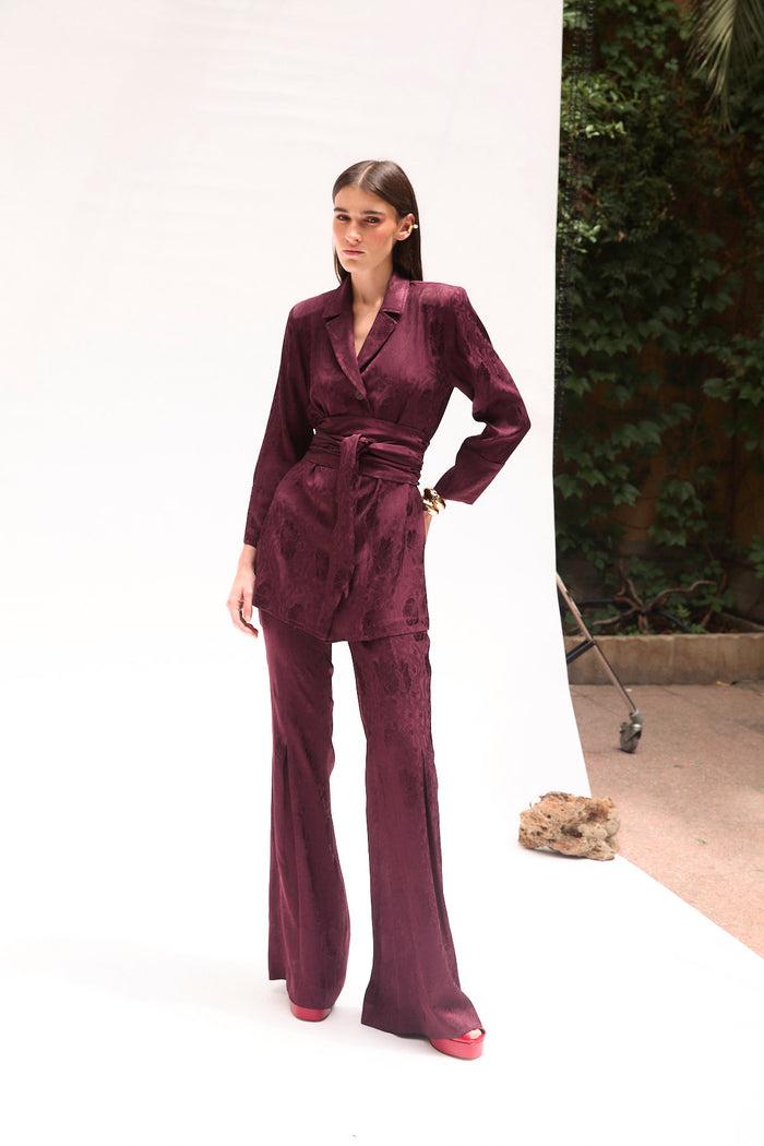 sophie and lucie PANTALÓN SIRIN JCQ RETRO BURGUNDY Descuento por venta flash