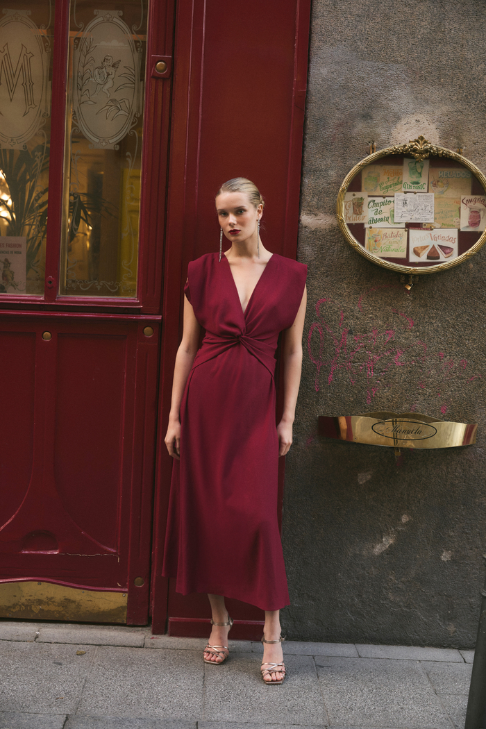 sophie and lucie VESTIDO ASH SETBON BURGUNDY Precio ultrabajo
