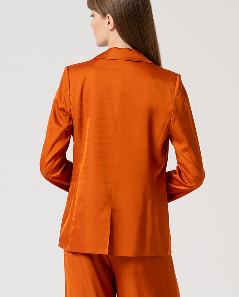 surkana Blazer satinada cruzada lisa Teja Precios de Black Friday