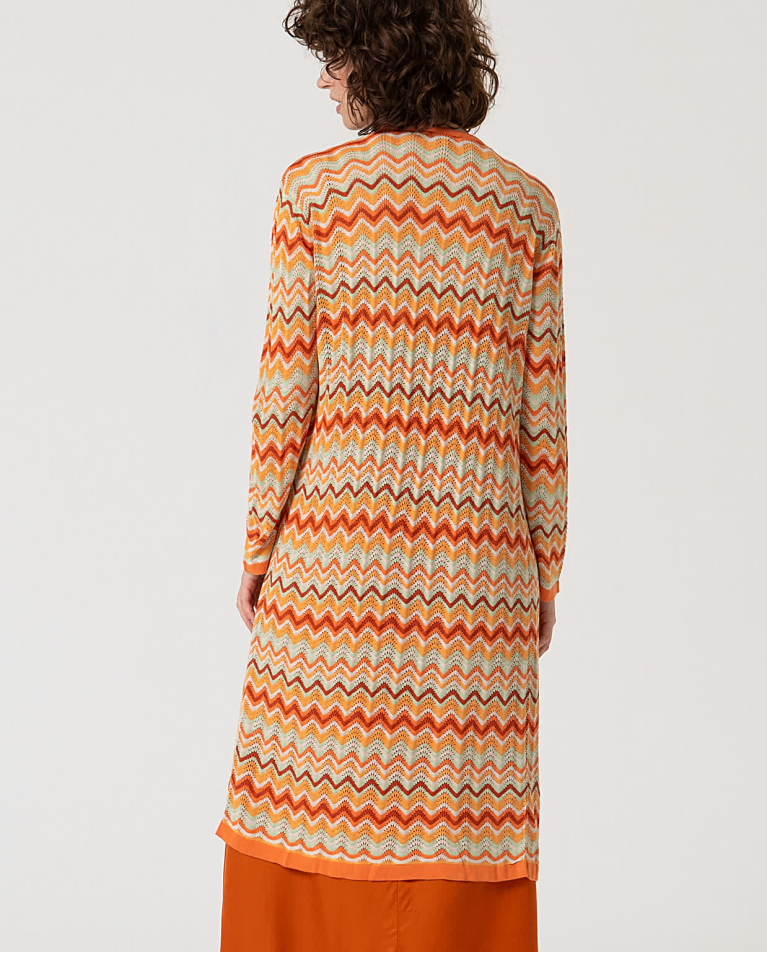 surkana Cárdigan largo tricot Naranja Oferta exclusiva