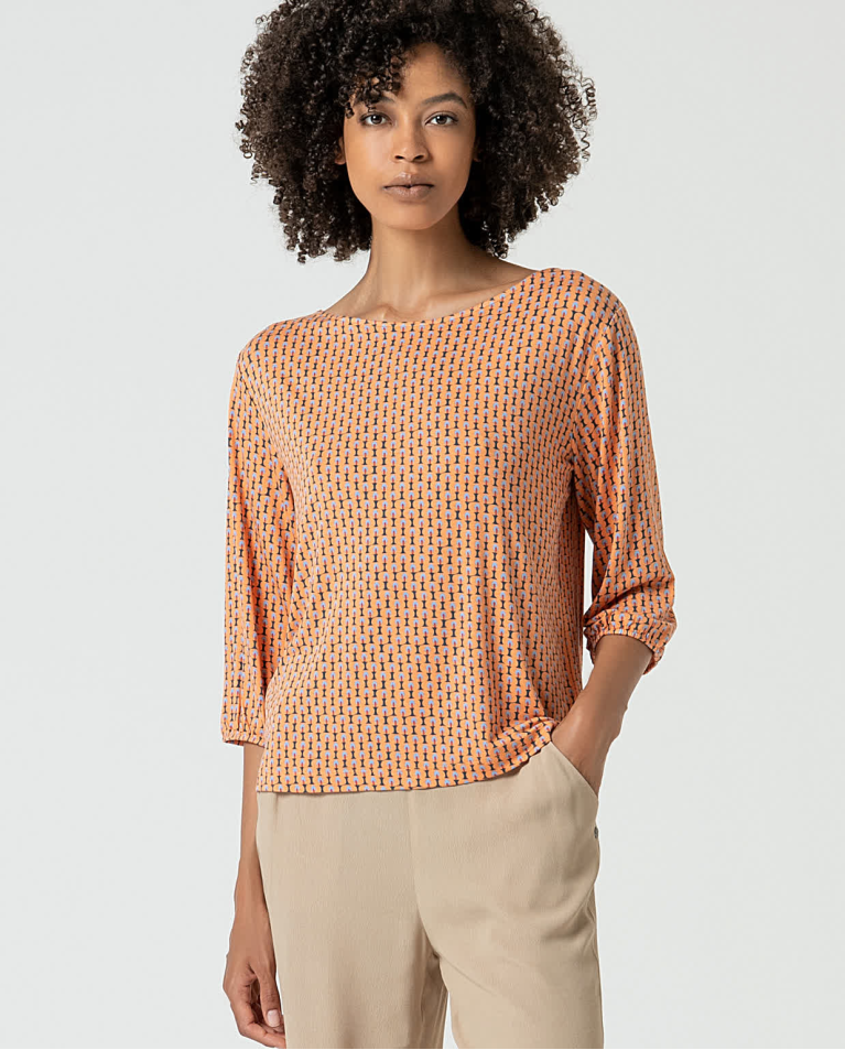 surkana Camiseta elástica amplia estampada Naranja