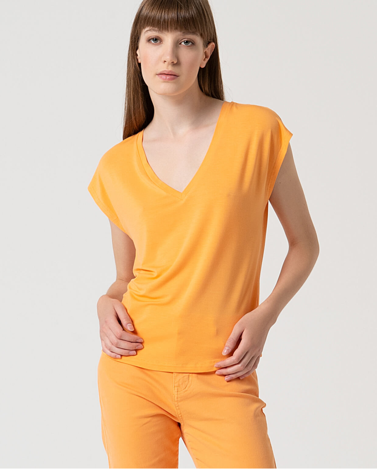 surkana Camiseta sin mangas bamboo lisa Mandarina 2025