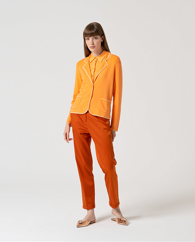 surkana Camisa básica bamboo lisa Mandarina Outlet