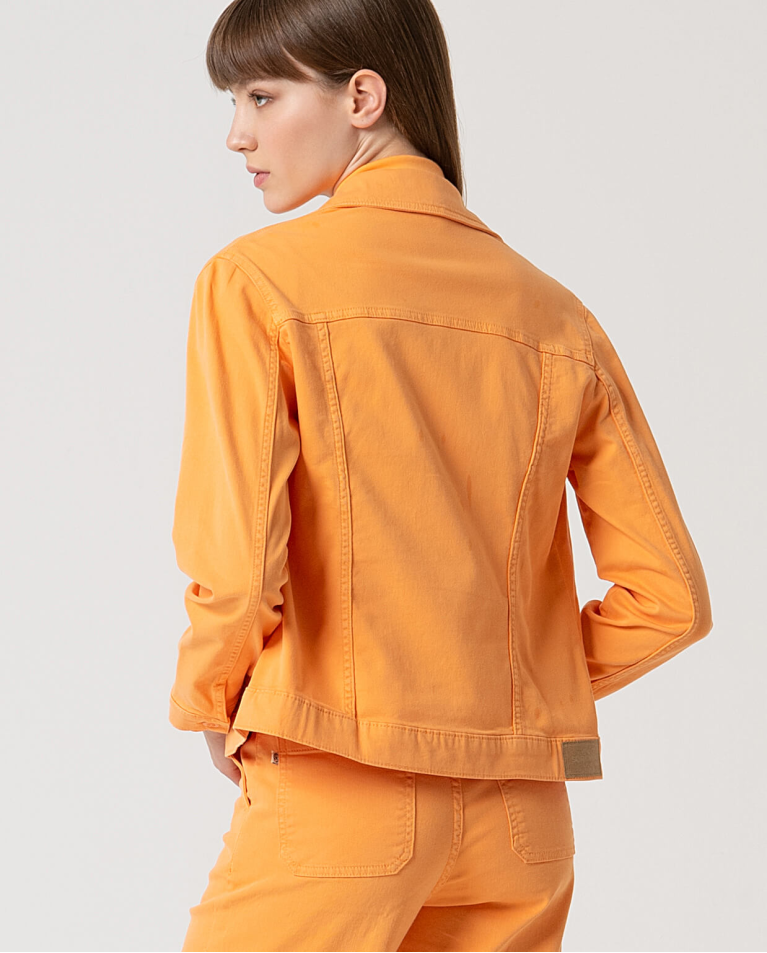 surkana Chaqueta denim lisa Mandarina Venta caliente