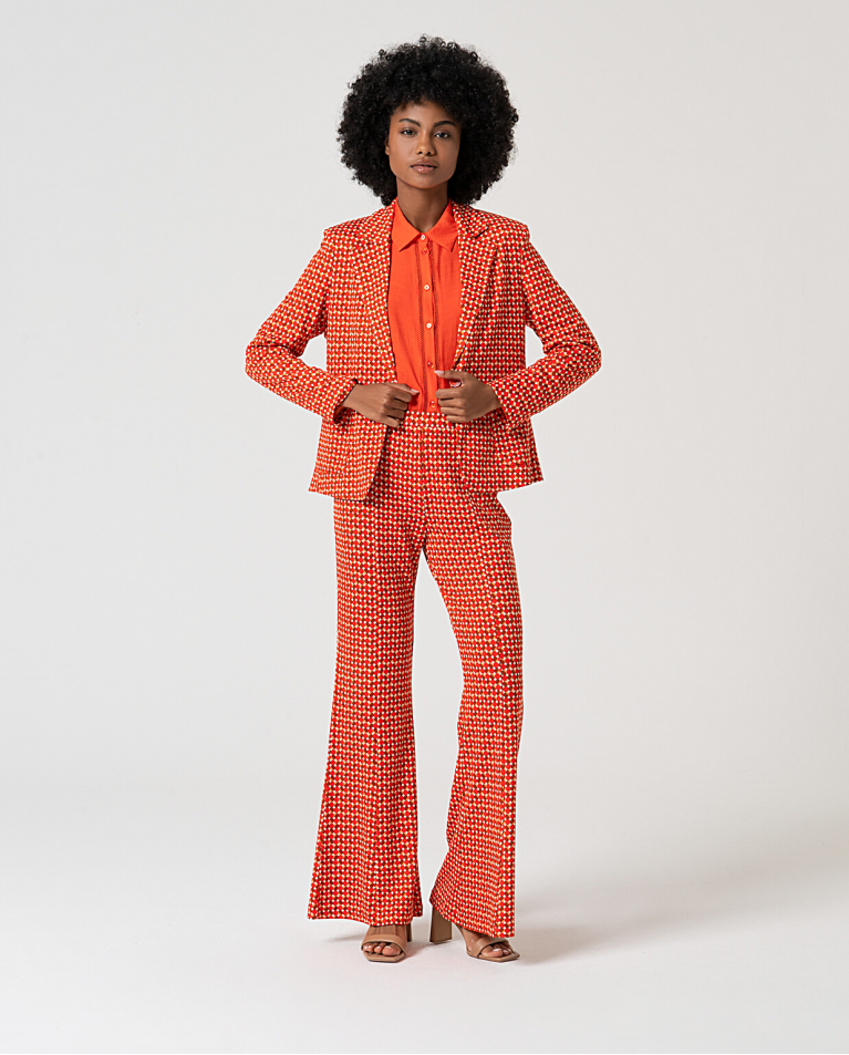 surkana Camisa con bordados perforados lisa Naranja Ventas relámpago