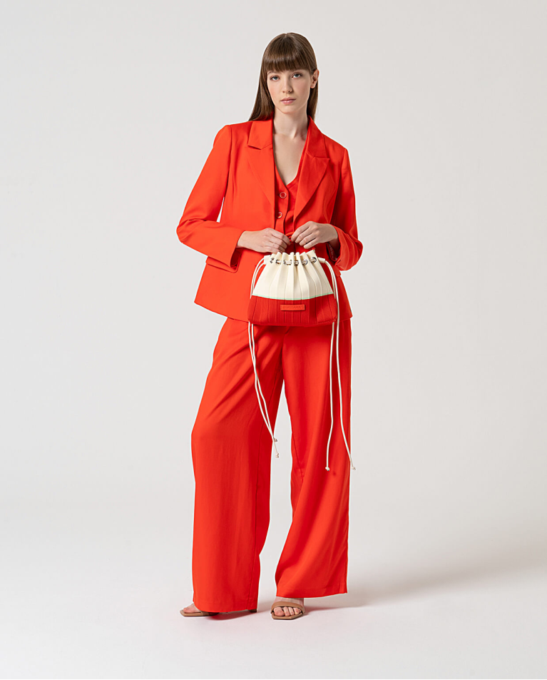 surkana Chaleco cuello halter liso Naranja Rebajas online