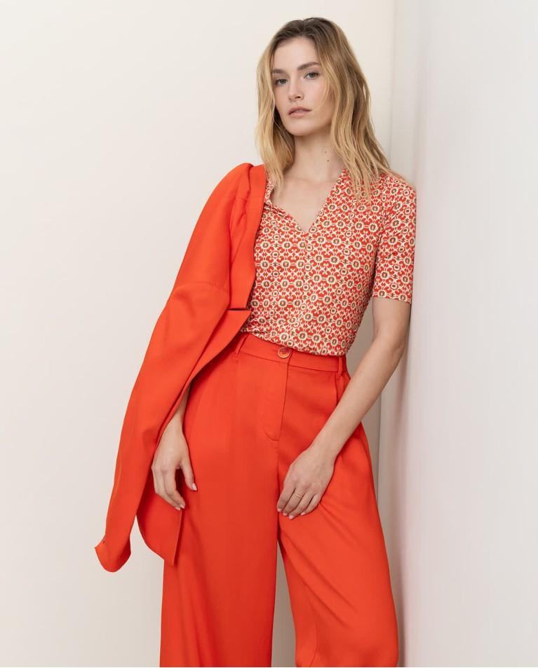 surkana Pantalón sastre liso Naranja
