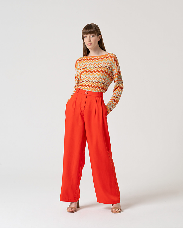 surkana Pantalón sastre liso Naranja Rebajas top