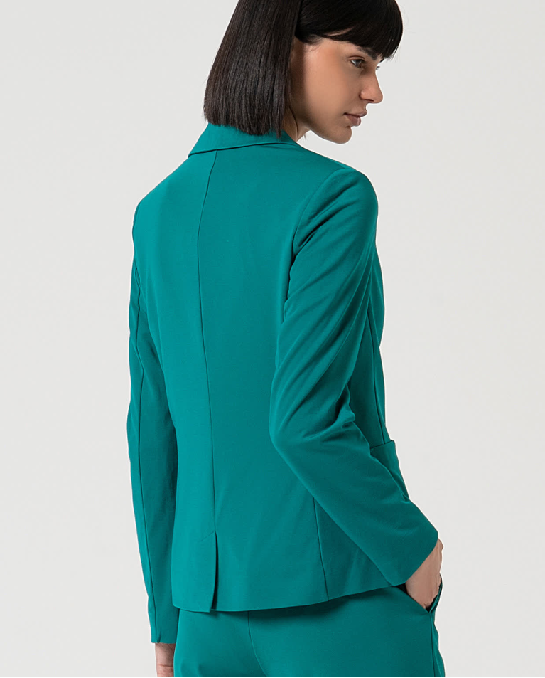 surkana Blazer cruzada lisa Esmeralda Últimos 2 días