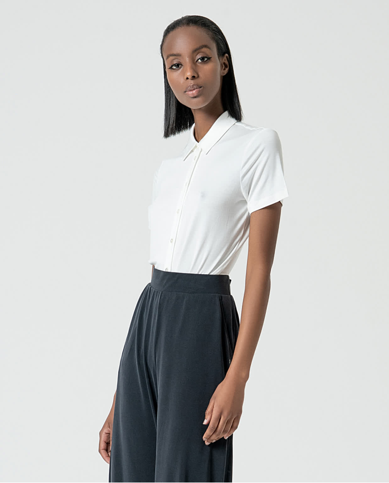 surkana Pantalón largo wide leg elástico Negro Outlet