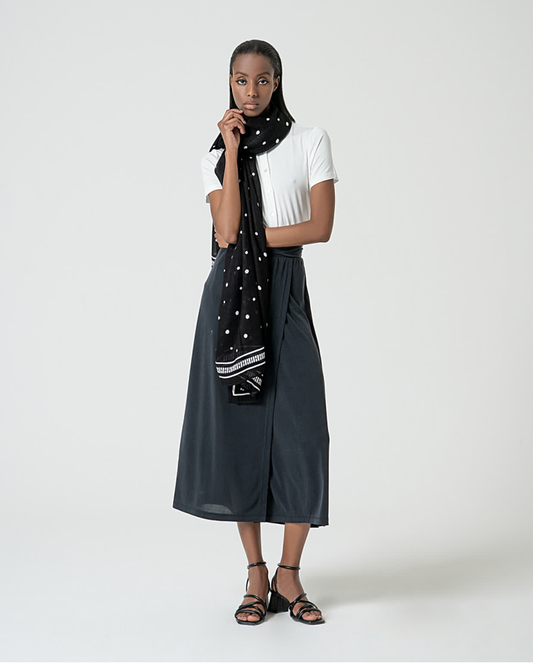 surkana Falda elástica con abertura Negro Outlet online