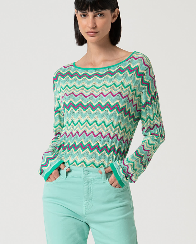 surkana Pantalón recto denim liso Verde Agua Mejor oferta