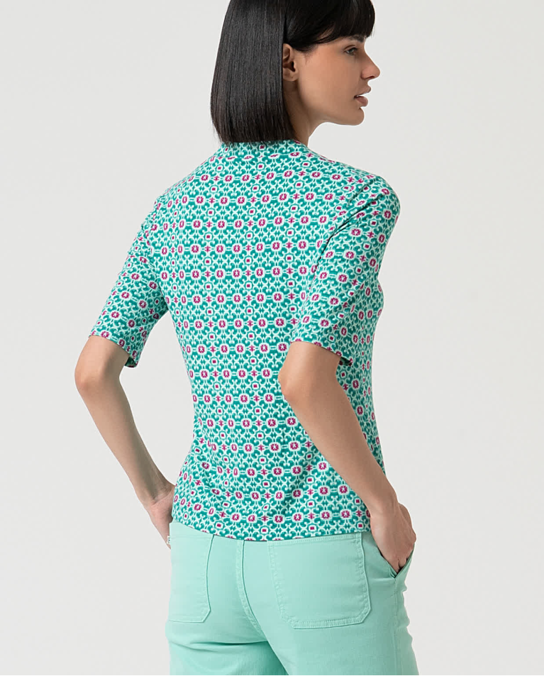 surkana Camiseta elástica estampada Turquesa Rebajas online