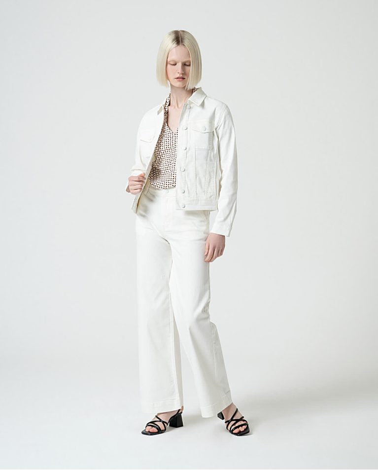 surkana Camiseta elástica cuello polo Blanco Roto Grandes descuentos