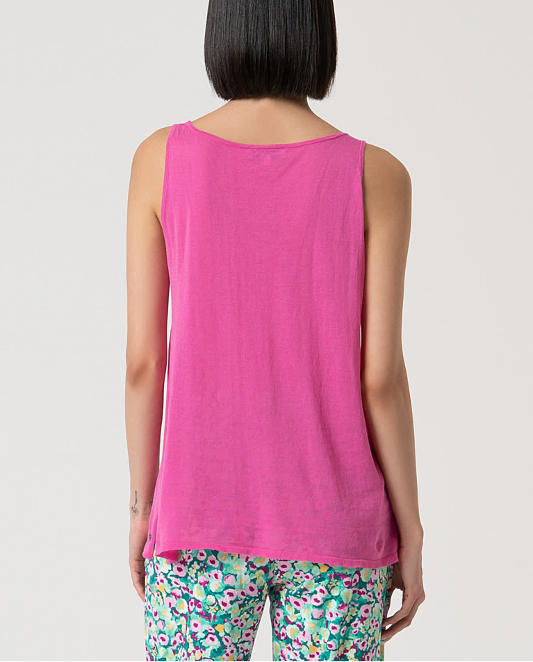 surkana Top básico tirantes algodón Rosa Descuentos del mes
