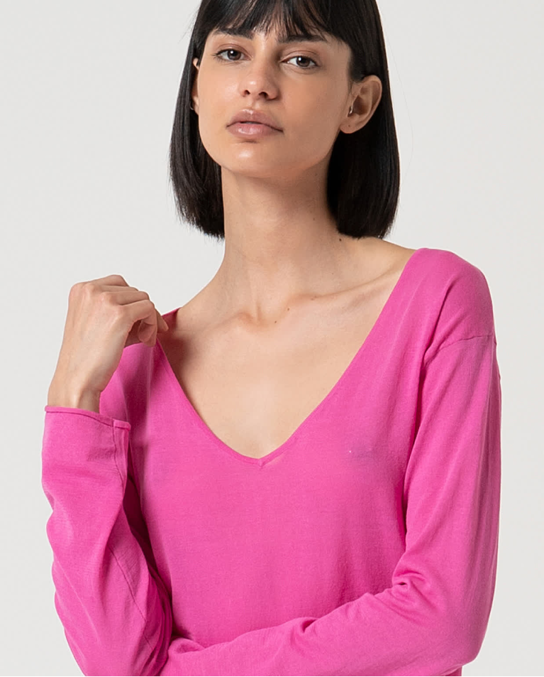 surkana Jersey entretiempo algodón liso Rosa Oferta exclusiva