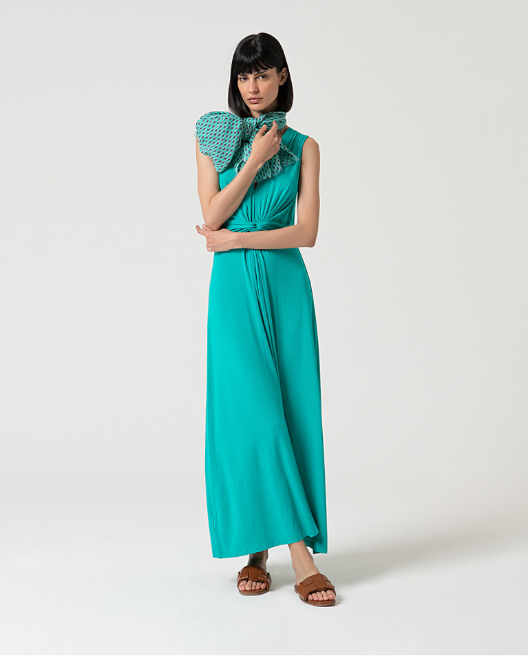 surkana Vestido elástico con nudo delantero Esmeralda Precio ultrabajo