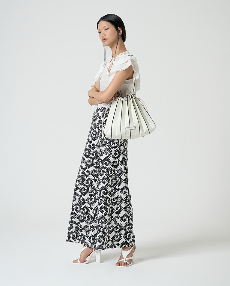 surkana Pantalón wide leg estampado Blanco Tienda