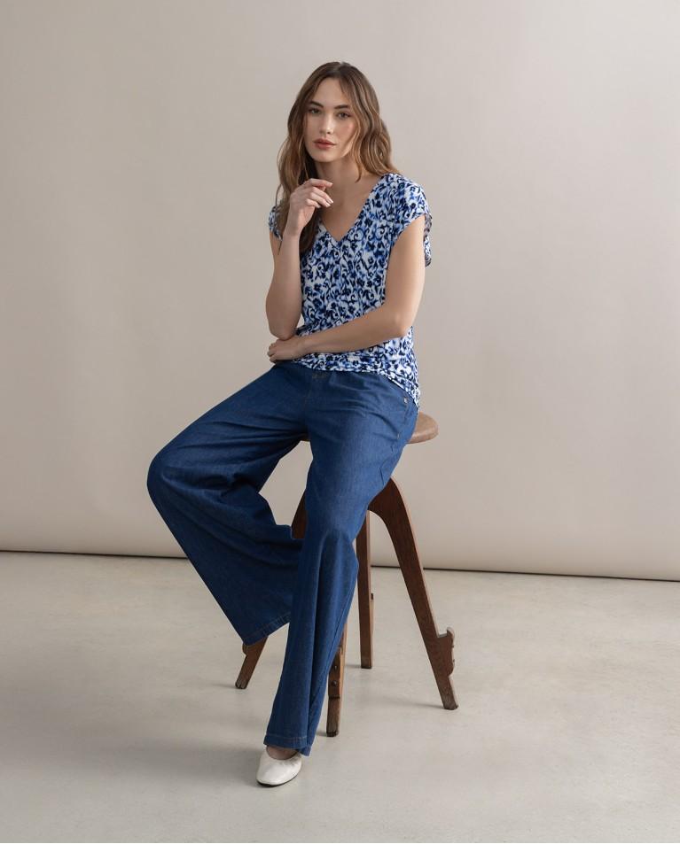surkana Jeans wide leg algodón Azul COMPRAR AHORA