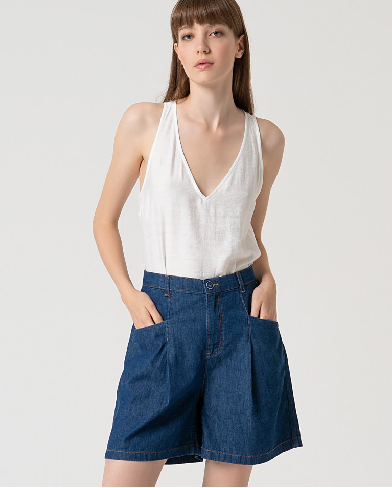 surkana Short denim algodón Azul ÚLTIMAS EDICIONES