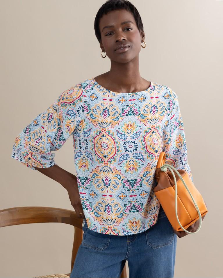 surkana Blusa oversize viscosa ecovero Multi