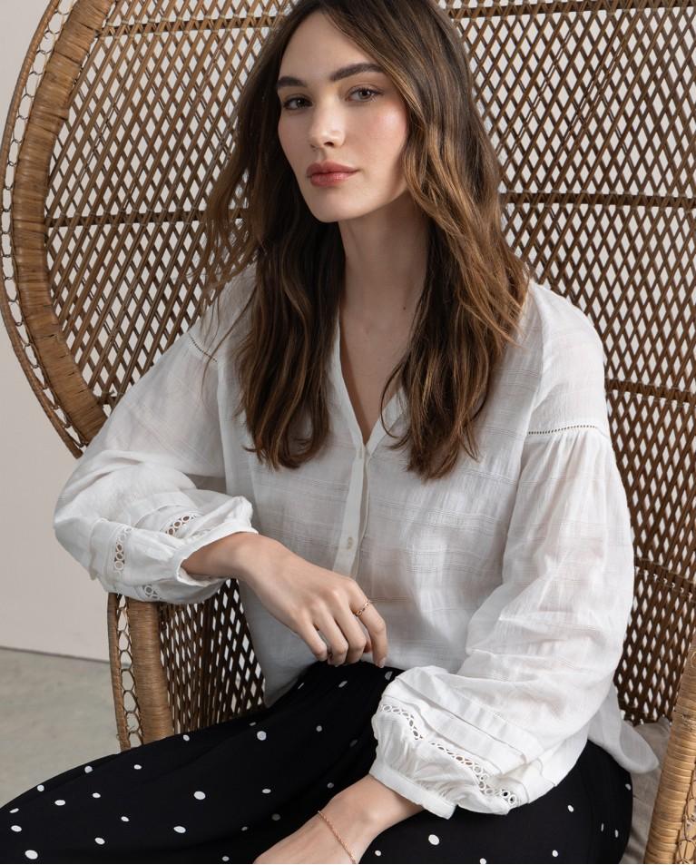surkana Falda midi estampado lunares Negro Superdescuento