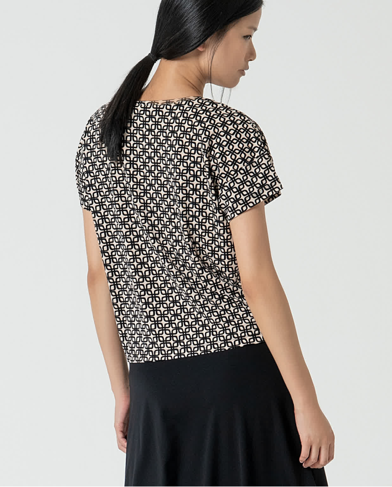surkana Camiseta elástica estampada Negro Libre de impuestos