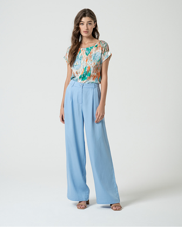 surkana Pantalón sastre liso Azul