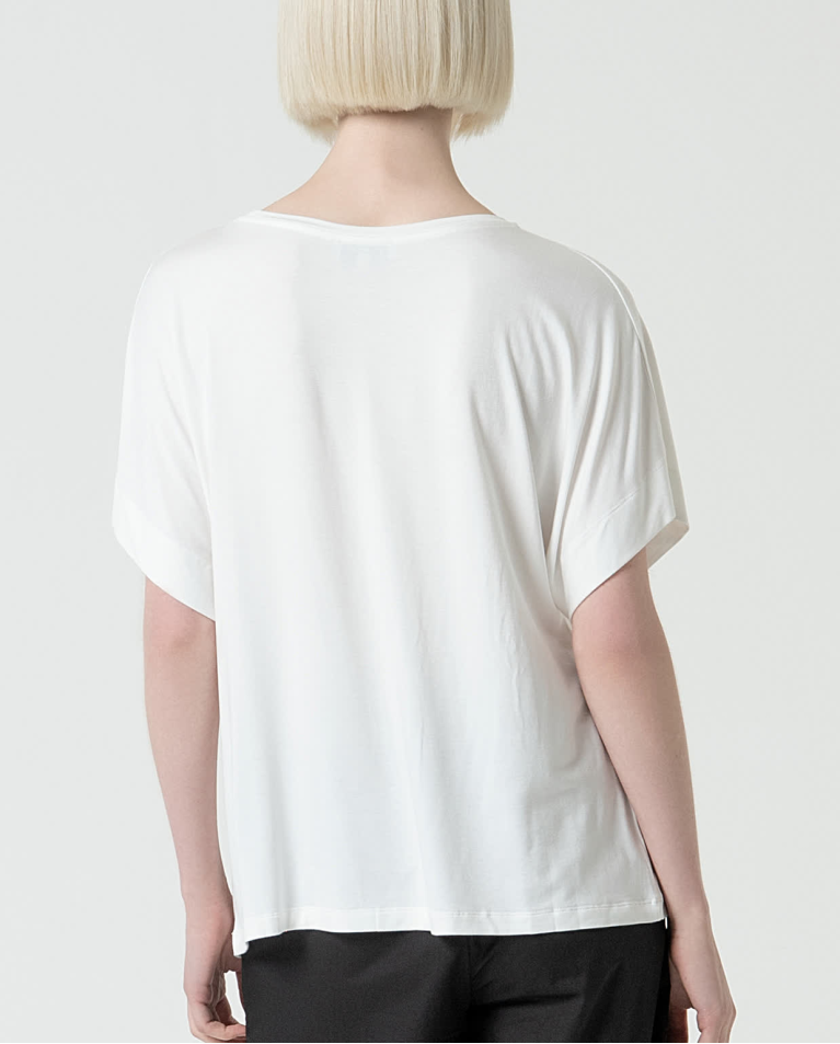 surkana Camiseta elástica bamboo lisa Blanco Oferta especial