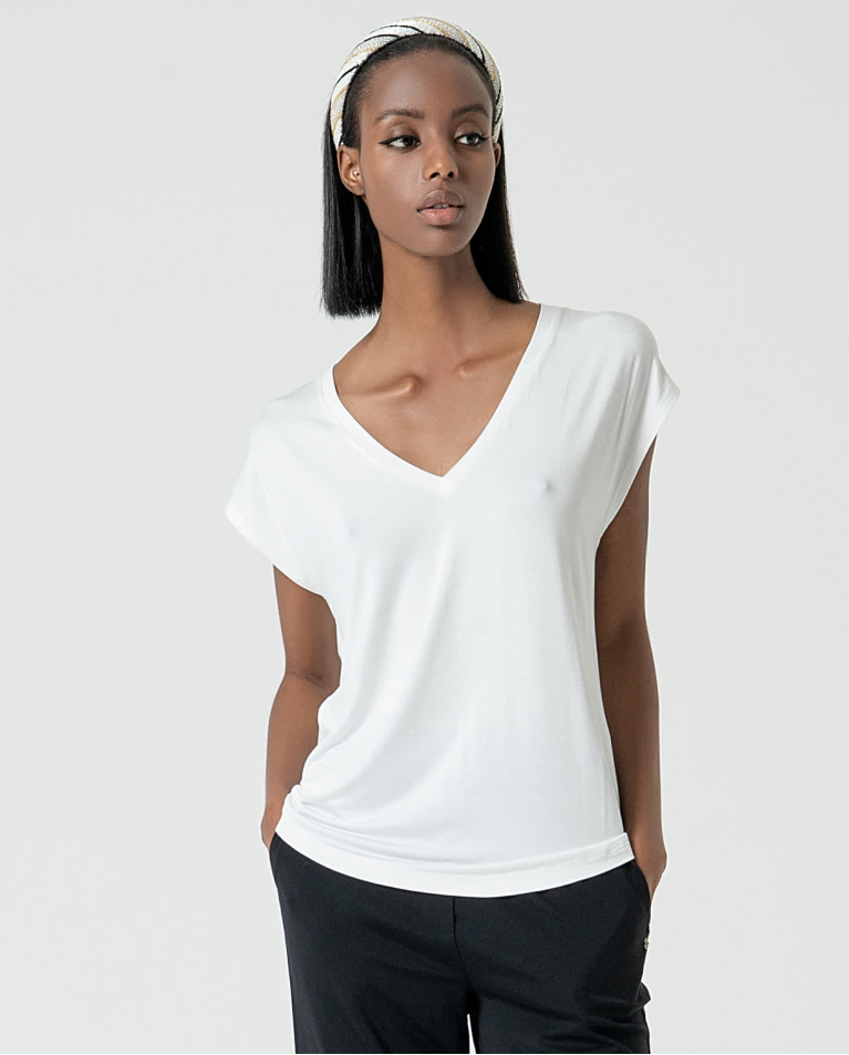 surkana Camiseta sin mangas bamboo lisa Blanco Envío gratis
