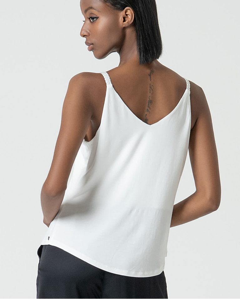 surkana Top tirantes bamboo con fornitura Blanco Últimos 3 días