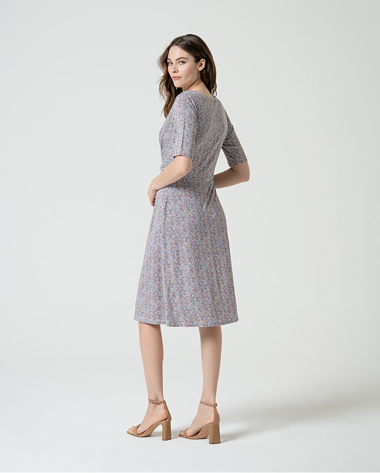 surkana Vestido corto elástico estampado Azul Envío internacional gratuito