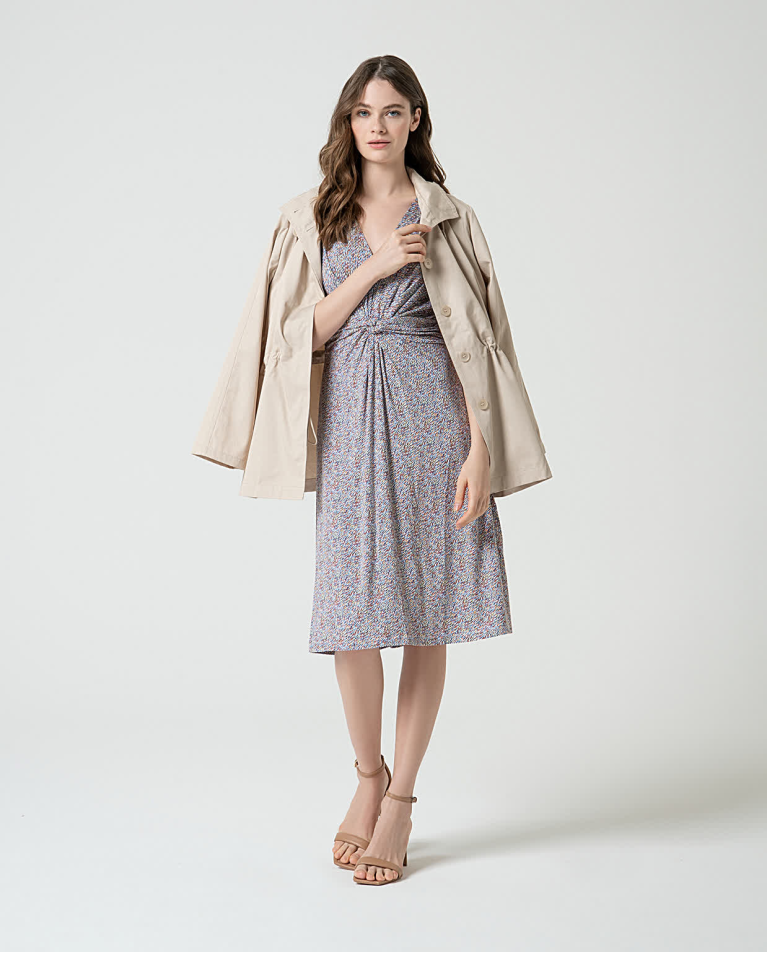 surkana Vestido corto elástico estampado Azul Envío internacional gratuito